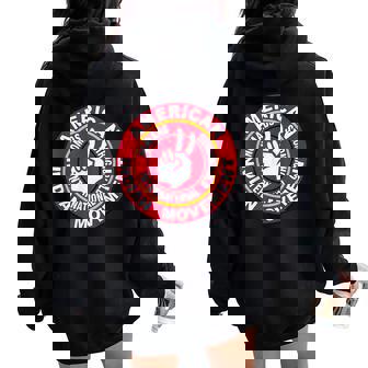 Mouvement Indien Américain Nomadestronghold International Sweat à capuche oversize pour femme avec imprimé dans le dos - Cadeauxyz