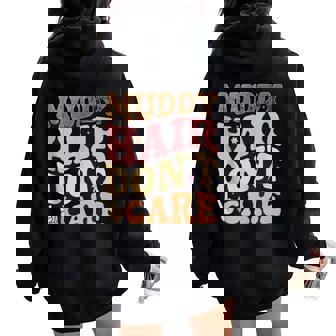 Muddy Hair Don't Care Mud Run Muddy Race Running Women Oversized Hoodie Back Print - Thegiftio