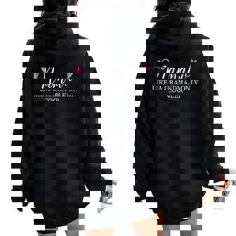 Namaw Like A Grandma Only Cooler Heart Mother's Day Namaw Women Oversized Hoodie Back Print | Seseable CA