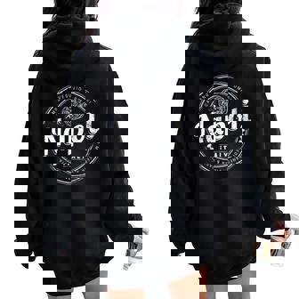 Nápoles Italia Conesubio Y Pizzaintageouvenir Cuello Women Oversized Hoodie Back Print - Regaloses