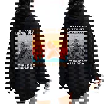 Ne Plaisante Pas Avec Mama Bear Cute Mama Bear Sweat à capuche oversize pour femme avec imprimé dans le dos - Cadeauxyz