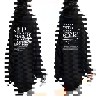 Need Prayer Tap My Shoulder Christian Motivation Women Oversized Hoodie Back Print - Thegiftio