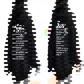 Nene Definition Grandma Mother's Day Tie Dye Sunflower Women Oversized Hoodie Back Print | Mazezy