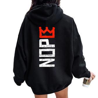 Next No Kings Protest Sign Women Oversized Hoodie Back Print - Thegiftio UK