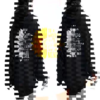 Be A Nini Grandma Nini Grandmother Women Oversized Hoodie Back Print - Thegiftio