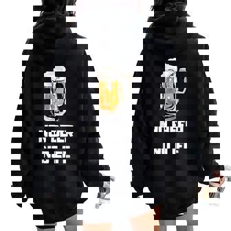No Beer No Life レディース オーバーサイズ パーカー バックプリント - Kawaiitshirt