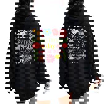 No Kings In America Floral No Kings Day June 14 4Th Of July Women Oversized Hoodie Back Print | Mazezy