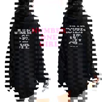 Number One Girl レディース オーバーサイズ パーカー バックプリント - Kawaiitshirt