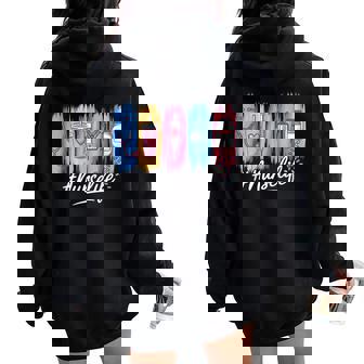 Nurses' Day Nurse Week Appreciation 2025 Brushstrokes Women Oversized Hoodie Back Print | Mazezy