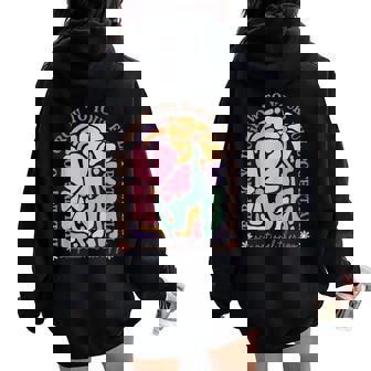 Occupational Therapy Floral Ot Grow To Your Full Potential Women Oversized Hoodie Back Print - Thegiftio UK