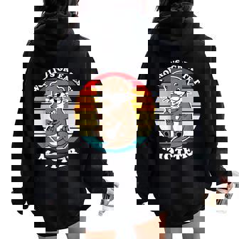 Otter Mom World's Greatest Motter Otter Mommy Mother's Day Women Oversized Hoodie Back Print | Mazezy