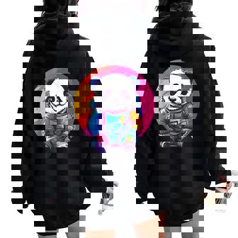Panda Astronaute Adventure Sweat à capuche oversize pour femme avec imprimé dans le dos - Cadeauxyz