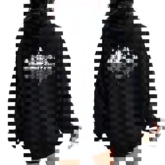 Panthère Réflexion Forêt Animaux Nature Sweat à capuche oversize pour femme avec imprimé dans le dos - Cadeauxyz