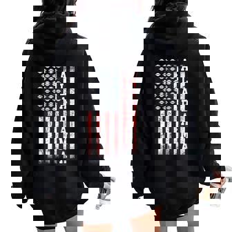 Patriotic Usa Flag Alabama Football Season Party Women Women Oversized Hoodie Back Print - Thegiftio