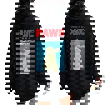 Paws Bunny 面白いパロディ ウサギ好きのギフト レディース オーバーサイズ パーカー バックプリント - Kawaiitshirt