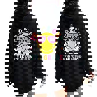 Peace Out 5Th Grade Teacher Last Day School Graduation 2025 Women Oversized Hoodie Back Print - Thegiftio