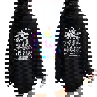 Peace Out Third Grade Cute Tie Dye Last Day Of 3Rd Grade Women Oversized Hoodie Back Print | Mazezy