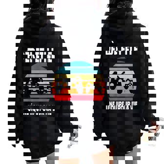 Père Et Fille Gaming Papa Gamer Geekintage Fête Des Pères Sweat à capuche oversize pour femme avec imprimé dans le dos - Cadeauxyz