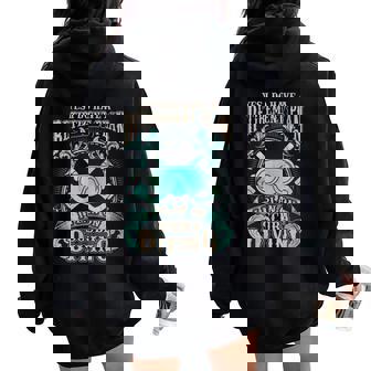 Plan De Retraite De Plongée Sweat à capuche oversize pour femme avec imprimé dans le dos - Cadeauxyz