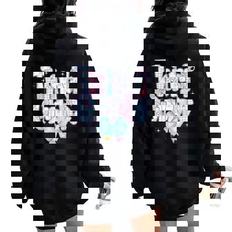 Preppy Bow Third Grade Back To School 3Rd Grade Teacher Girl Women Oversized Hoodie Back Print | Mazezy