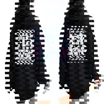 Preppy Fifth Grade Teacher Team Bow Back To School 5Th Girls Women Oversized Hoodie Back Print | Mazezy