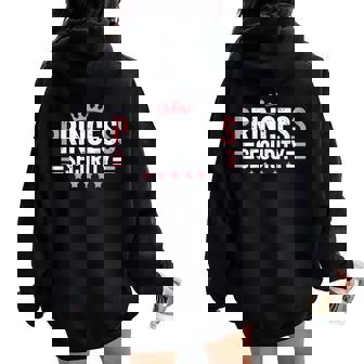 Princess Security Boys Big Brother Vintage Birthday Dad Mom Women Oversized Hoodie Back Print - Thegiftio UK