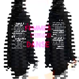 Prof Professeur Danse Fille Métier Humour Cadeau Sweat à capuche oversize pour femme avec imprimé dans le dos - Cadeauxyz