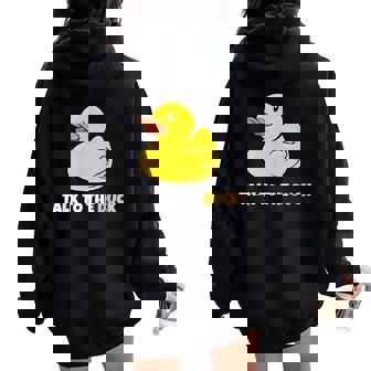 Programación Deoftware-Desarrollador Depuración De Pato De Goma Women Oversized Hoodie Back Print - Regaloses