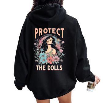 Protect The Dolls Trans Transgender Visibility Women Oversized Hoodie Back Print - Thegiftio UK