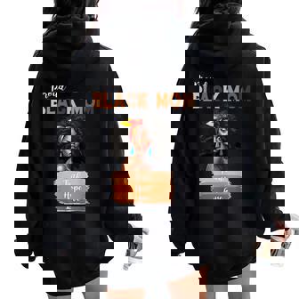 Proud Black Mom Melanin African American Mother's Day Women Oversized Hoodie Back Print | Mazezy