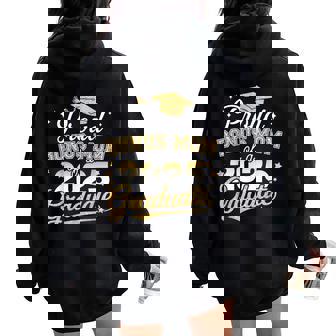 Proud Bonus Mom Of Class Of 2025 Graduate Senior Graduation Women Oversized Hoodie Back Print - Thegiftio UK