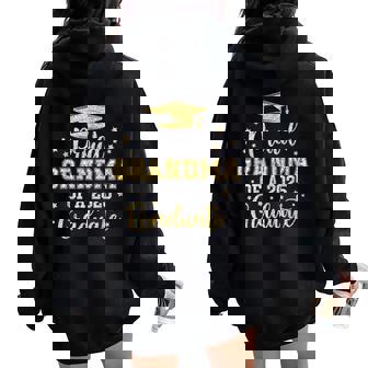 Proud Grandma Of A 2025 Graduate Matching Family Group Women Oversized Hoodie Back Print | Mazezy