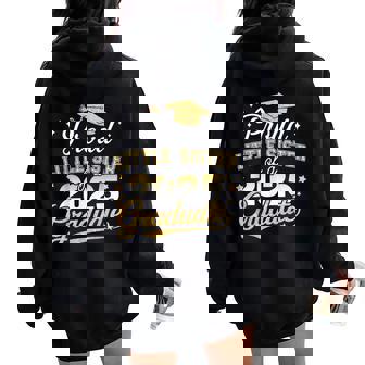 Proud Little Sister Class Of 2025 Graduate Senior Graduation Women Oversized Hoodie Back Print - Thegiftio