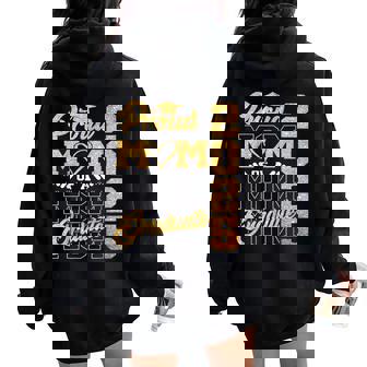 Proud Mom Of A Class Of 2025 Graduate Mom Senior 2025 Women Oversized Hoodie Back Print | Mazezy