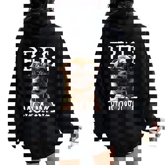 Pug Mommyパグ・マミー パグ・マム 犬のママ 母の日 パグ・ママ レディース オーバーサイズ パーカー バックプリント - Kawaiitshirt