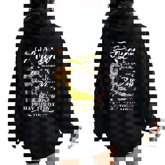 Queen Was Born In May Sunflower Birthday Women Oversized Hoodie Back Print - Thegiftio