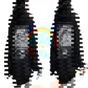 Rainbow Lgbt Pride Month Van Gogh Style Starry Night Women Oversized Hoodie Back Print - Thegiftio UK