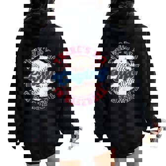 There Is No Crying In Baseball Game Day Baseball Mom Women Oversized Hoodie Back Print - Thegiftio