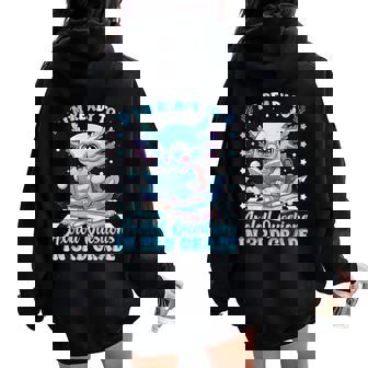 Ready To 3Rd Grade Axolotl Question First Day Of School Boys Women Oversized Hoodie Back Print - Thegiftio