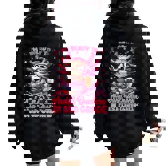 Ready To 3Rd Grade Axolotl Question First Day Of School Girl Women Oversized Hoodie Back Print | Mazezy