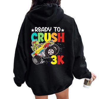 Ready To Crush 3K Student First Day Of 3K Teacher Women Oversized Hoodie Back Print - Thegiftio UK