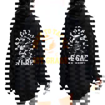 Ready To Tackle 1St Grade First Day Of School Football Boys Women Oversized Hoodie Back Print - Thegiftio