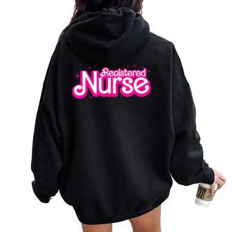 Registered Nurse Healthcare Hospital Nurse Rn Staff Nursing Women Oversized Hoodie Back Print - Thegiftio UK