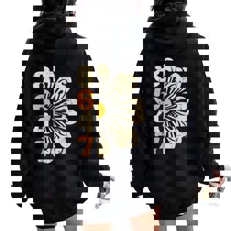Resist 8647 Daisy Flower Protest Equality Civil Rights Women Women Oversized Hoodie Back Print - Thegiftio UK