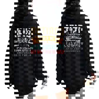 Retired Under New Management See Wife Retirement Men Women Oversized Hoodie Back Print - Thegiftio