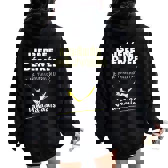 Retraitée Cadeau Humour Original Départ En Retraite Sweat à capuche oversize pour femme avec imprimé dans le dos - Cadeauxyz