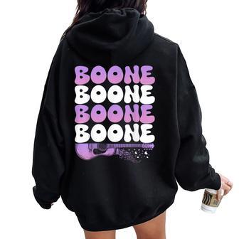 Retro Boone First Name Personalized Groovy 80'S Women Oversized Hoodie Back Print - Thegiftio UK