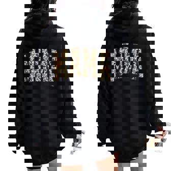 Retro Camo Hunting Mama Old Camo Mom Mother's Day Women Oversized Hoodie Back Print - Thegiftio
