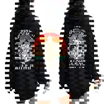 Retro Disappointment All Of You Christian Jesus Humor Women Oversized Hoodie Back Print - Thegiftio