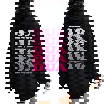 Retro Dua First Name Personalized Dua Groovy Vintage Women Oversized Hoodie Back Print | Seseable CA